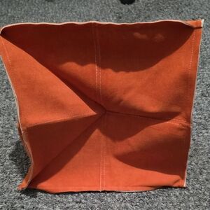 Orange Puff Pillows Set Of 2.